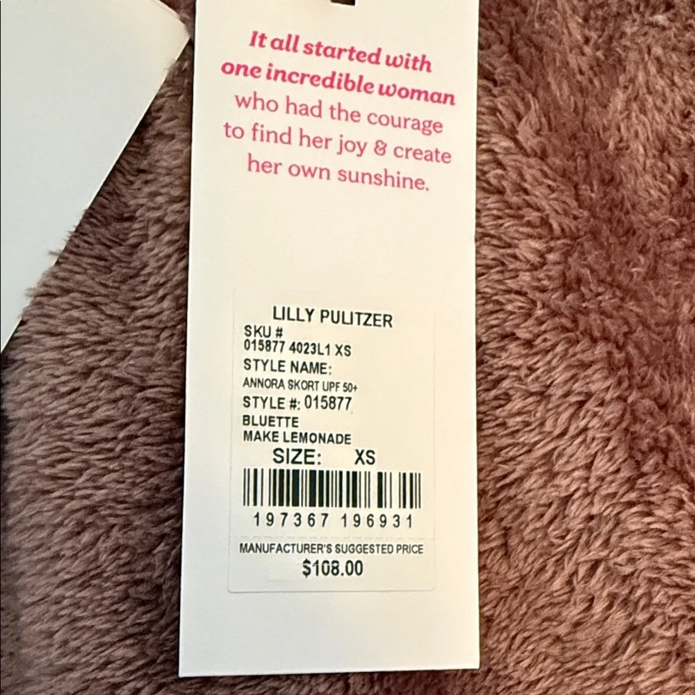 NWT Lilly Pulitzer Lemon Mini Extra Small Floral Athletic Skort - Picture 8 of 8